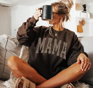 Leopard Mama Sweatshirt, Cute Mom Life Sweater for Women, Leopard Print Mom Sweatshirt, Cozy Mother’s Day Gift for Her, Trendy Mama Pullover, Casual Everyday Mom Outfit - AL