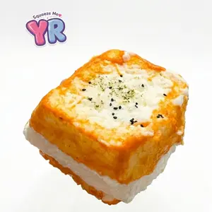 YR Taba Squishy Toy | Super Soft Handmade Taba Squishy Yellow 3 layer Bread | Stress Relief Toy for Adults Squishes Gift