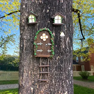 1 Set, Mini Fairy Tale Door Decorations,Outdoor Decorative Pendants, OutdoorDecorative Garden Statue Stake For Patio Decoration