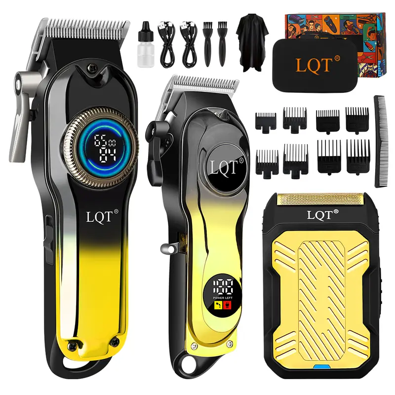 LQT Hair Clipper Set Professional Hair Trimmer Electric Foil Shaver Razor for Men Haircutting Machine for Barber Clippers and Trimmers Grooming Kit Nose Body Hair Trimmer