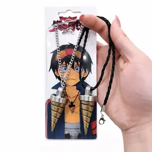 Gurren Lagann Simon Core Drill Necklace Keychain Anime Tengen Toppa Metal Pendant Fashion Accessory for Fans