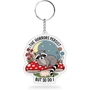 Dumpster Fire Response Team Keychains Funny for Key Handbag Backpack Acrylic Material