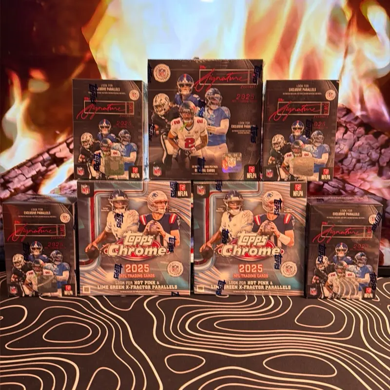 Break 476 7 Box Break - 2x Topps Chrome Football Mega Boxes +1x 2025 Topps Signature Football Mega + 4x Topps Signature Class Blasters PYT Break