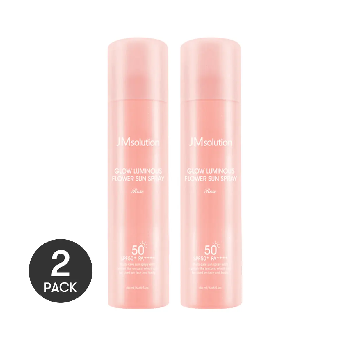 JMsolution Rose Glow Sunscreen Spray - SPF50+/PA++++ - 180ml - Sensitive Skin Friendly - 2 Pack JMsolution Rose Glow Sunscreen Spray - SPF50+/PA++++ - 180ml - Sensitive Skin Friendly - 2 Pack