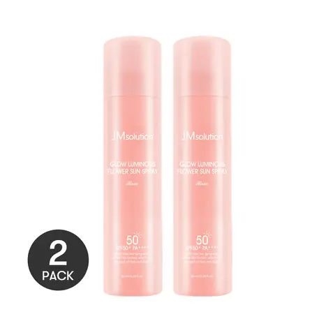 JMsolution Rose Glow Sunscreen Spray - SPF50+/PA++++ - 180ml - Sensitive Skin Friendly - 2 Pack