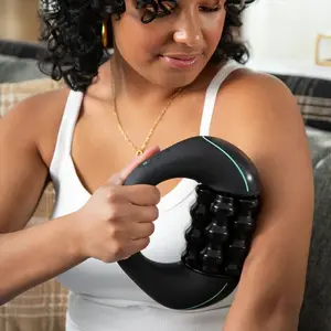 Handheld Electric Muscle Relaxation Massage Roller, 3 Speed Settings, Ergonomic Fascia Reliever, Home Fitness Shoulder Neck Leg Massager, Neck Shoulder Relaxer, Relaxation Aid