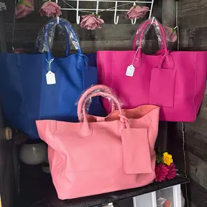 Casual Handbag Large Capacity with Matching Change Purse Accessory in Pink Blue and Magenta Colors