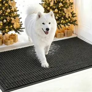 Shunyi Ultra-Absorbent Microfiber Dog Door Mat for Muddy Paw Prints Non-Slip Washable Pet Rug Quick-Drying Indoor Outdoor Dual-Use Mat