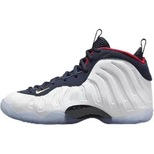 Youth Nike Little Posite One Obsidian/White-University Red (644791 403) (GS)