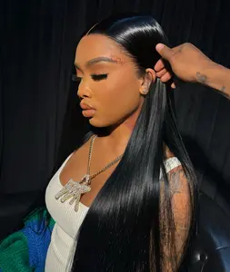 Gabrielle Hair 13x6 Straight Lace Frontal Wig Brazilian 34 36inch Human Hair Lace Front Wigs For Black Women 13x6 Transparent Lace Wig Bleached Knots Natural Hair Smooth Wigs TikTokShopBlackFriday