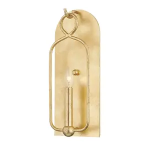 Mallory One Light Wall Sconce Gold Leaf
