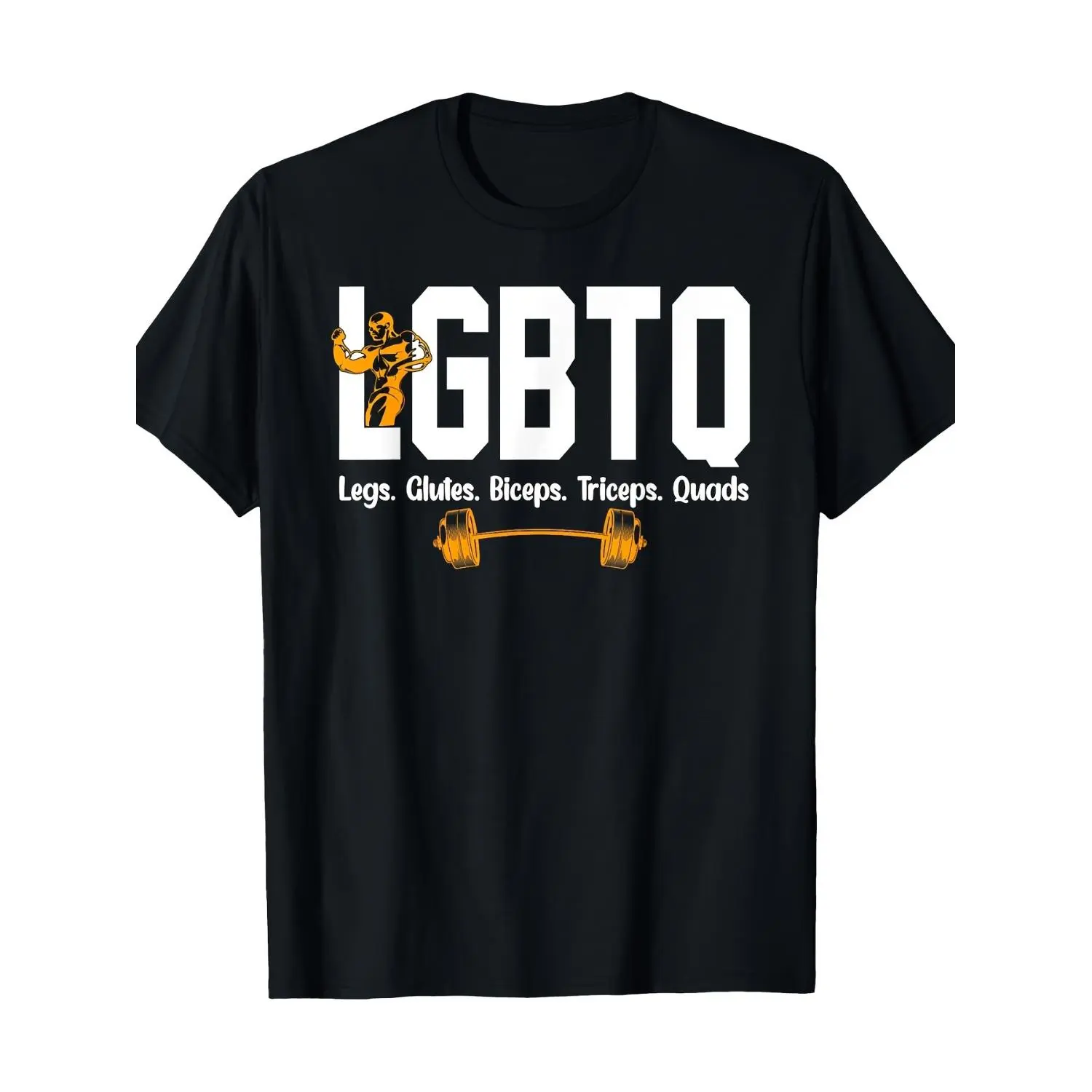 Men's Pride Graphic T-Shirt with Rainbow Tiger Dumbbell Print, Breathable Streetwear Cotton Crew Neck Top for Gym & Events
