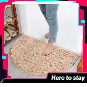 Half Round Non-Slip Rug Semi Circle Kitchen Mat Half Moon Bathroom Rug Indoor Outdoor Door Bedroom Mat keep tiktok