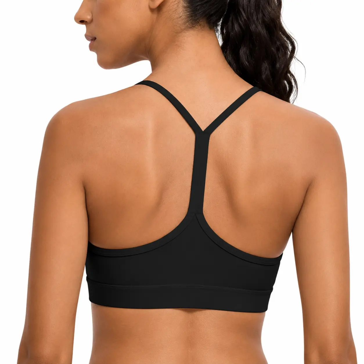 TCVC Y Back Sports Bras for Women - Padded Racerback Low Impact Spaghetti Thin Strap Workout Yoga, Suitable for Spring & Summer Wear