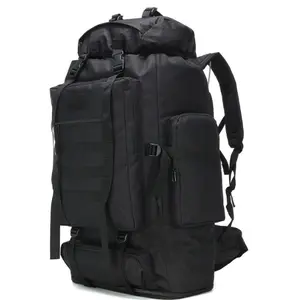 70L Camping Hiking Backpack Molle Rucksack Waterproof Traveling Daypack