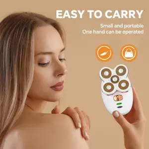 Women's Automatic Portable Hair Removal Rechargeable Hair Trimmer, Pain-Free Five-Blade Design, Efficient Grooming Tool, Ideal for Smooth Shaving Experience