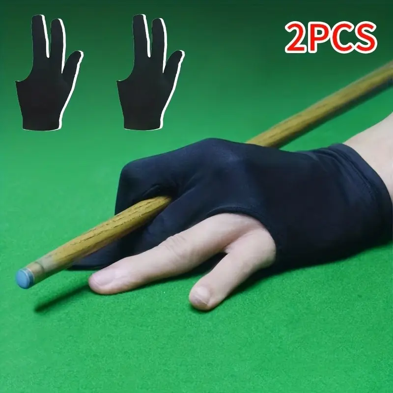 2pcs Breathable Non-slip Billiard gloves，Unisex，Three-fingered Billiards Gloves, Billiards Accessories