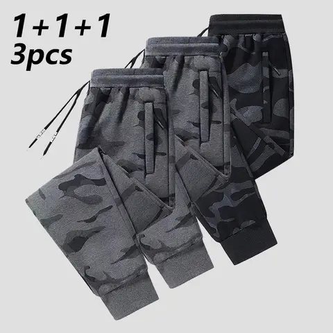 Men's Slim-Fitted Retro Camo Cuffed Joggers - Breathable Polyester Outdoor Streetwear Pants for Daily Wear & Running Workouts