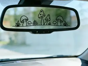 Beautiful And Cute Mushroom Pattern Car Sticker, Car Door Window Decal, Universal Car Exterior DecorationAccessories
