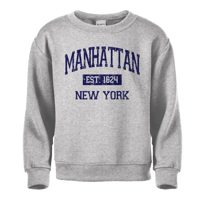 Vintage Est. 1624 MANHATTAN Sweatshirt (5 Colors) | NYC Sweatshirt