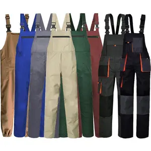 Pure Cotton Multi-Pocket Style Trendy Plus Size Overalls Men and Women One-Piece Labor Protection Custom Printed
