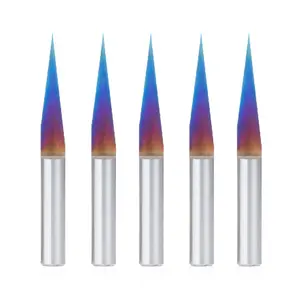 Amana Tool 45611-K-5, 5-Pack Solid Carbide Spektra Extreme Tool Life Coated 15 Degree Engraving 0.005 Tip Width x 1/4 SHK x 2-1/4 Inch Long Signmaking Router Bits