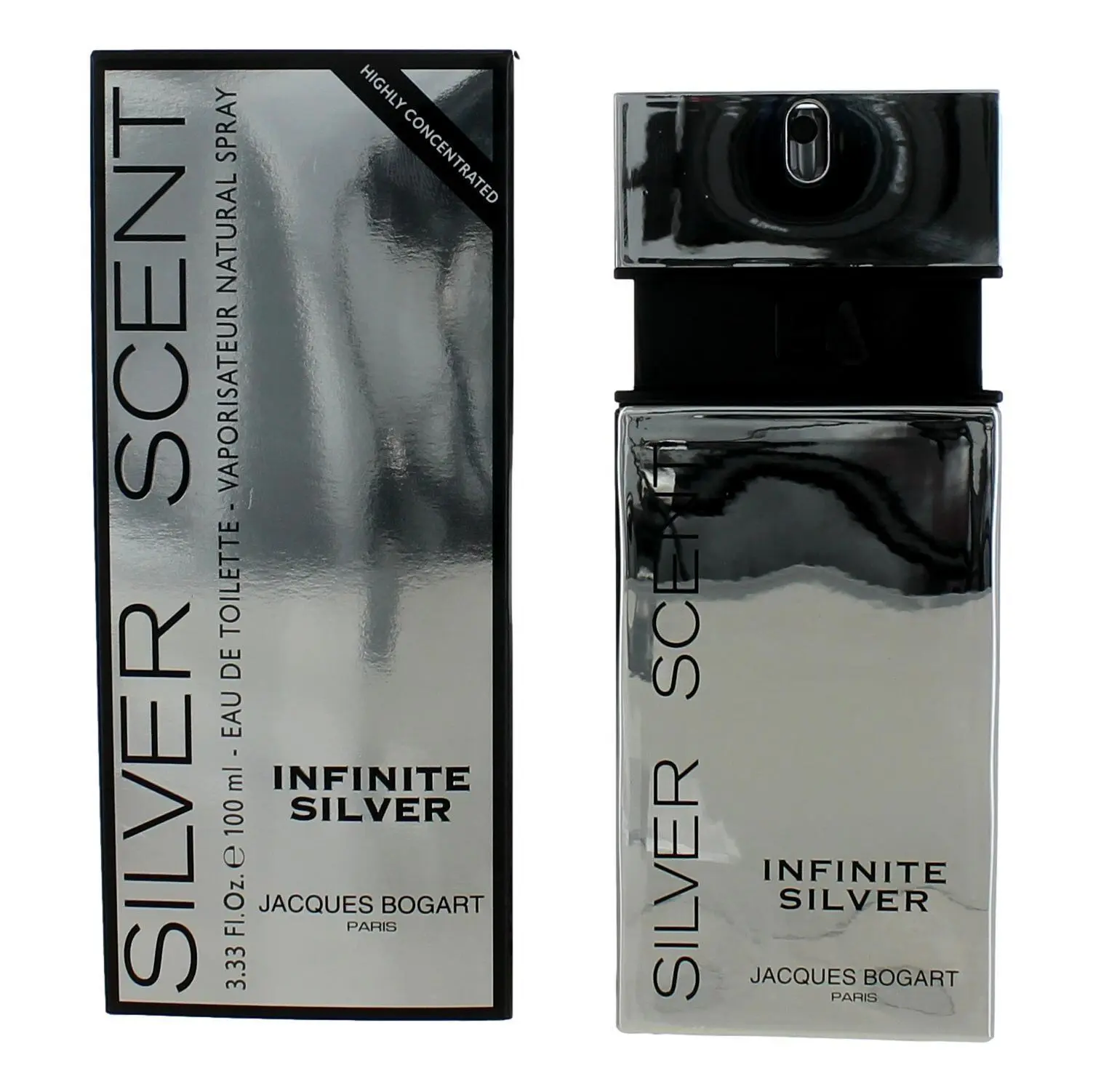 Men's Silver Scent Infinite Silver EDT Spray by Jacques Bogart, 3.33 fl oz