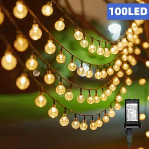 100 LED Bubble Ball String Lights Plug-and-play operation Ideal for outdoor camping, holiday decorations, and other mood-enhancing lighting applications
