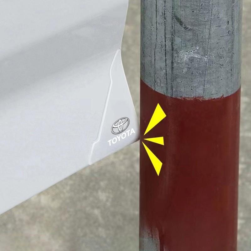 4Pcs Car Door Silicone Buffer Stickers Anticollision Anti Scratch For Toyota 86 Mirai Supra Prado Alphard Crown Vellfire Sequoia Venza Avalon Prius Camry Yaris RAV4 Highlander Sienna Reiz Auris Harrier Fortuner CHR Sticker For Cars