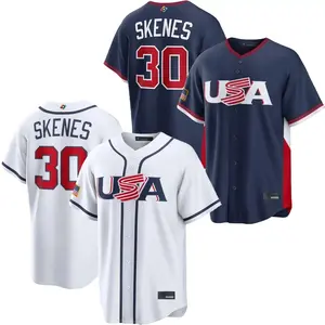 Paul Skenes Team USA World Baseball Classic 2026 Home + Away All Stitched Jersey