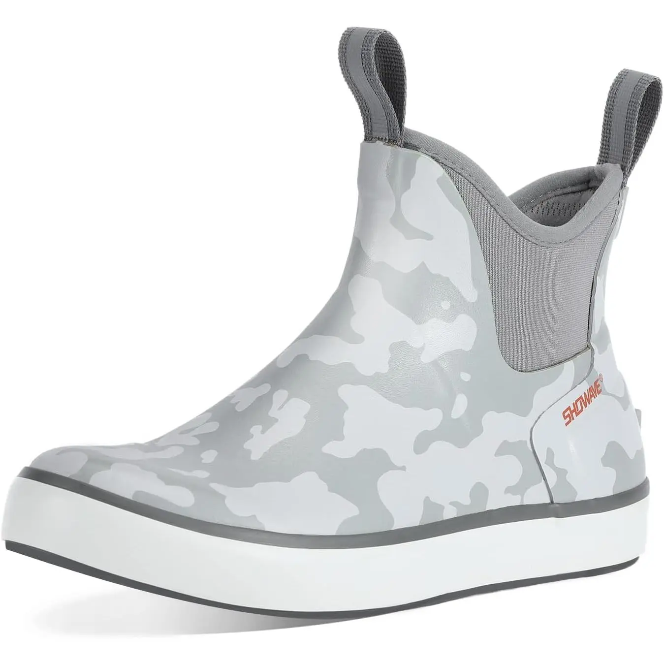 Deck Boots for Men Ankle Rain Boots Insulated Rubber Neoprene Waterproof Boot for Fishing Boat Sailing Gardening