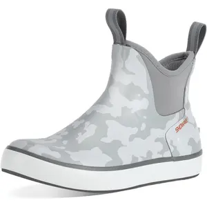 Deck Boots for Men Ankle Rain Boots Insulated Rubber Neoprene Waterproof Boot for Fishing Boat Sailing Gardening