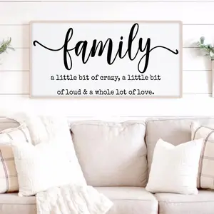 Family Themed Canvas Poster, Modern Art with Inspiring Quotes, Wall Decor for Bedroom Living Room Corridor, Home Decor No Frame, Ornaments
