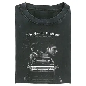 Supernatural Car Scene T-Shirt Vintage The Family Sam And Dean Business Shirt Gift for Men, Gift for Women, Crew Neck T-shirt, Trending T-shirt