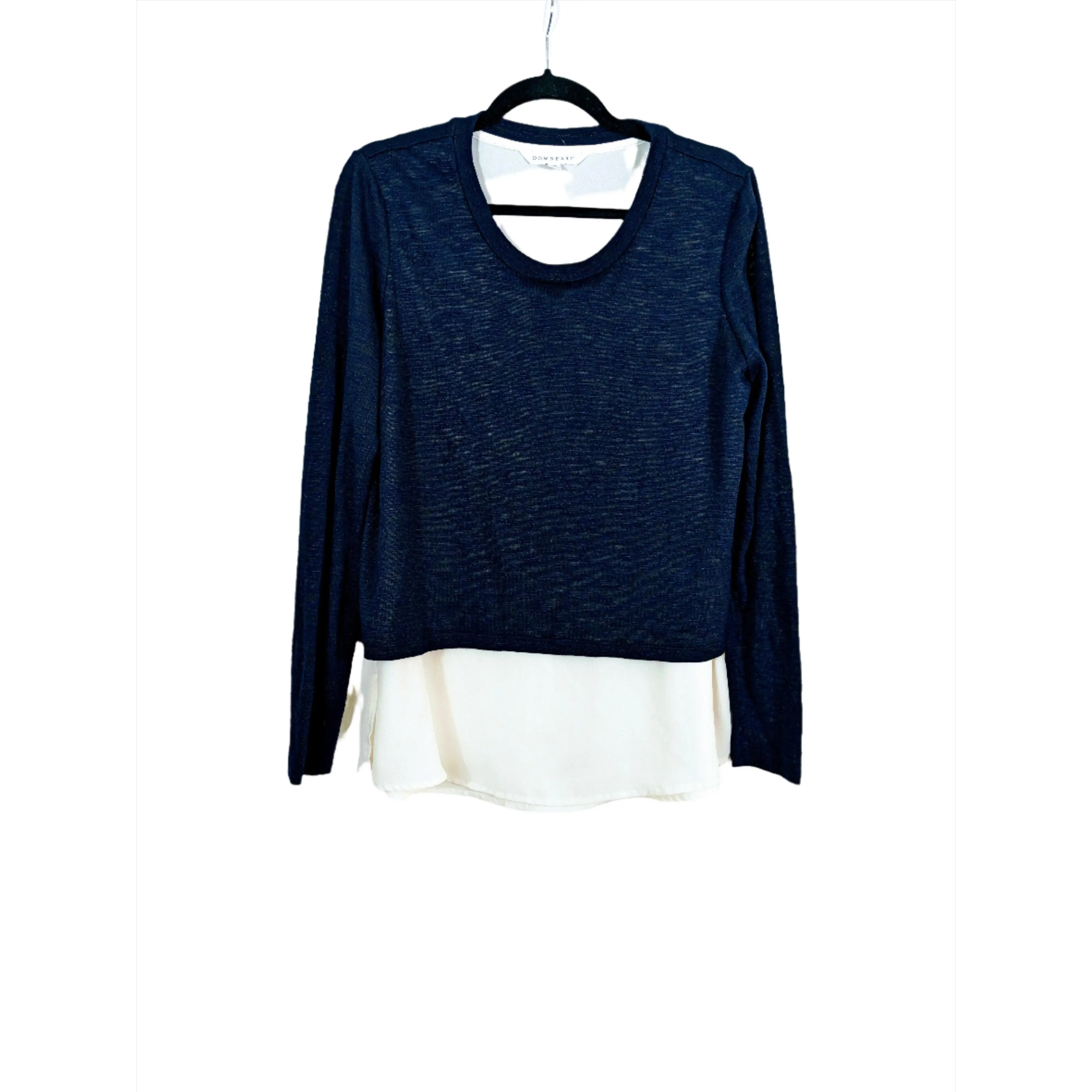 DownEast Faux Layered Sweater/Top Combo Size M