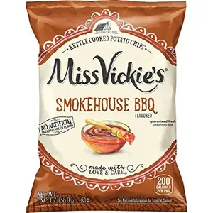 Miss Vickie's Flavored Potato Chips, Smokehouse BBQ, 28 Count Snack Crispy Crunchy