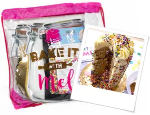 Funfetti Cookie Cake Kit Rainbow with Sprinkles and Frosting Mix - Serves 6 - Easy Bake - Includes Piping Bag, Piping Tip, Spatula, and Cake Board