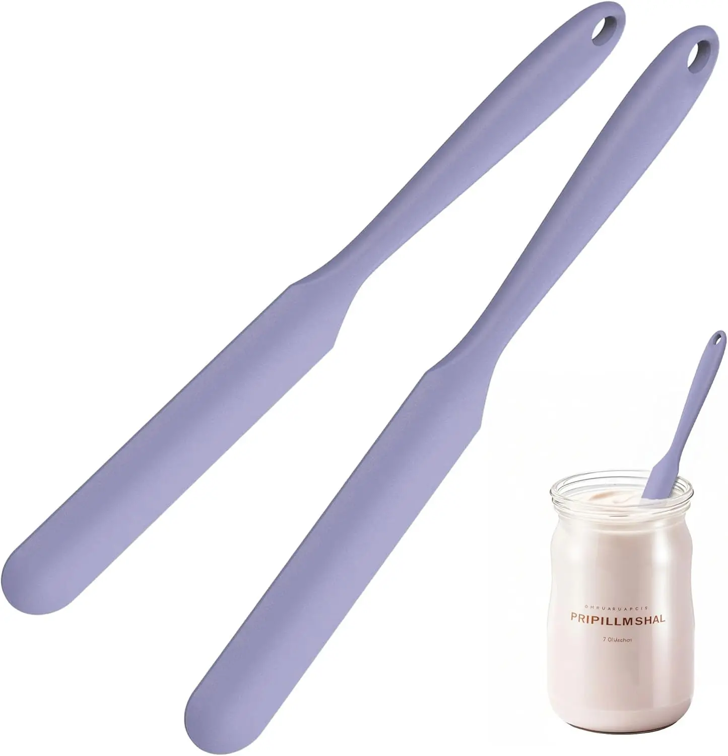 2 count  Jar Spatula,9 Inch Jam Spreader for Peanut Butter,Heat-Resistant -Grade Jar Blender,Kitchen Spatula for Scraping Icing Bread Cream, Jam(Purple)
