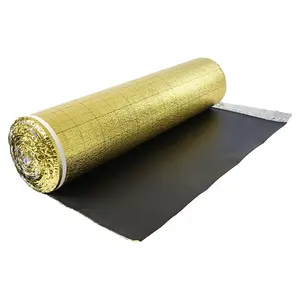 VEVOR Floor Underlayment 200 sq. ft/Roll, 3-in-1 3 mm Thick Flooring Padding with Tape & Vapor Barrier, Heavy Duty EPE Foam with Gold PE, Soundproofing and Noise Reduction, for Laminate Wood Floors
