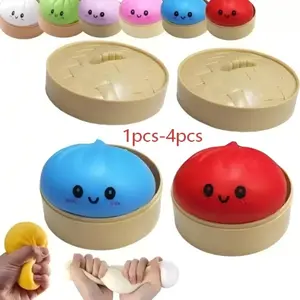 2026 Soft Dumpling Toy, Sparkling Dumpling, the softesttoy with steamer box, relieves stress andanxiety, Stress Relief Gadgets, suitablefor children and adults, inedible