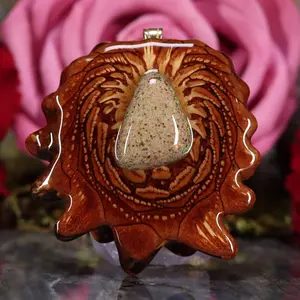Black Opal Pinecone Pendant