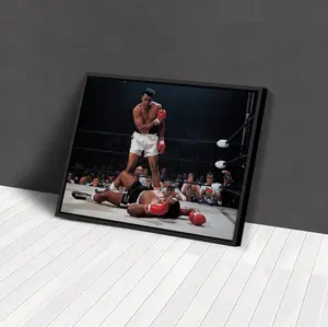 [Sale off up to 40%] [Frame Canvas] Muhammad Ali vs Sonny Liston, Phantom punch Hand Made wall art, Canvas Print Wall Art Home Decor