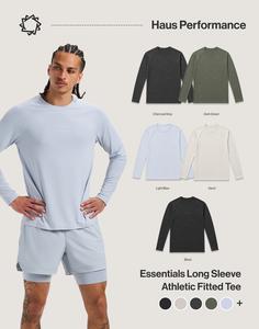 Haus | Essentials Long Sleeve Athletic Fitted Tee