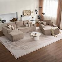 Camel Corduroy Left Chaise+Sofa Bed