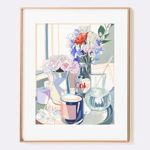 Poster "Diet Coke and Flowers"  , Poster decoer home, gifts idea |  Framless Poster