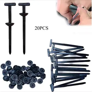 20/40/60PCS Nylon Universal Cable Tie Buckle,Multipurpose Plastic nylon Cable Ties Tool,Heavy Duty Self Locking Black Nylon Zipties,Round button Head zip Tie UV Resistant Zip Ties for Car Daily Repair