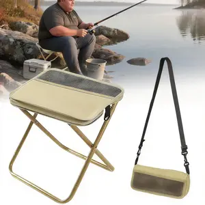 Portable Camping Stool & Folding Small Chair - Compact Folding Stool, Durable Collapsible Stool for Fishing, Hiking, BBQ, Outdoor Events