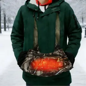 Camouflage Heated Hand Warmer Muff - Power Bank Powered Electric Pouch for Hunting Golf Camping (Unisex)