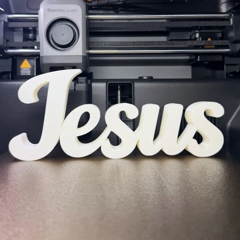 3D Printed Jesus Name Sign