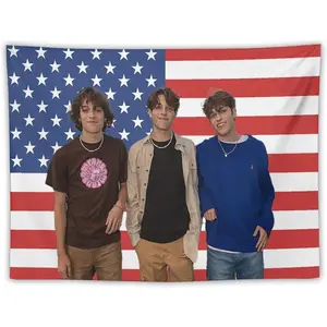 Sturniolo Band Triplets Tapestry Flag Art Aesthetic Poster Dorm Tapestries For Bedroom Party Home Living Room Decor